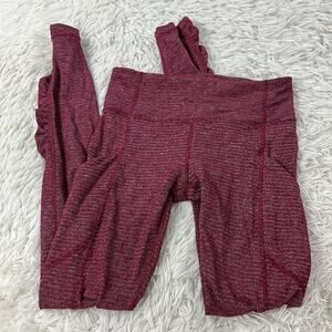 Lululemon Speed Tight *Rulu Mini Check Pique Bordeaux Drama Heathered
